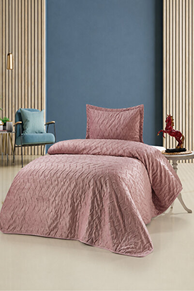Bella Home Zara Single Velvet Bedspread |   180X240 cm |   Soft Textured |   ...