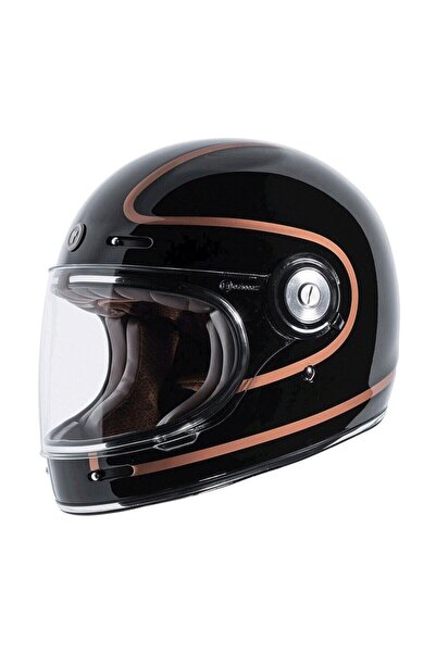 TORC T-1 Newport Copper Pin Kapalı Motosiklet Kaskı Siyah