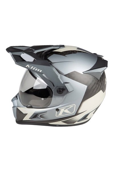 Klim Krios Pro Carbon Charger Adv Rally Motosiklet Kaskı Gri