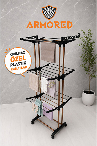 Armored Home Product Plas Zırhlı EXTRA KALIN BORULU Tekerlekli Sağlam Çamaşır...