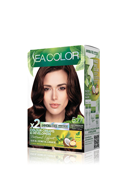 Sea Color Natural Effect Set Saç Boyası Amonyaksız 5.77 Sıcak Çikolata