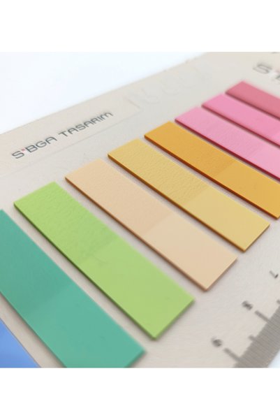 sibga tasarım Transparent Colored Plastic Postit Bookmark Post It Post-It Bookmark Postit Sticker Note Paper 200 Sheets