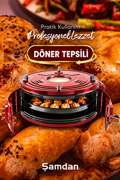 Şamdan 32 Lt Termostatlı Döner Yuvarlak Fırın – Multifonksiyonel Elektrikli F...