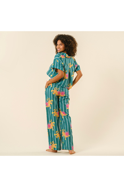 Zsa Zsa Zsu Tavas Digital Printed Shirt - Green