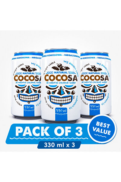 Diet Food Pachet Apa de Cocos 100% naturala fara zahar adaugat 3bucati x 330ml
