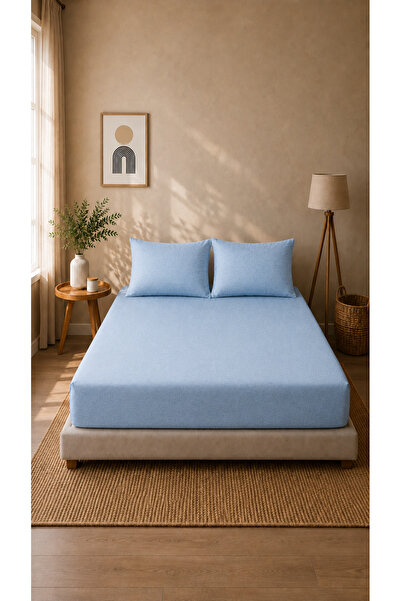 Boreas Home Set cearșaf și față de pernă elastică Natural Ranforce 180x200 cm...