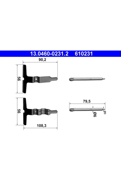 Ate Set Accesorii Placute Frana Mercedes-Benz C-Class/Clk/E-Class 1995-2011