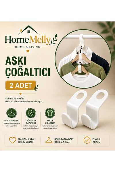 btm home 2’li Askı Çoğaltıcı Klips | Çok Amaçlı Askılık Aparat – Dolap, Mutfa...