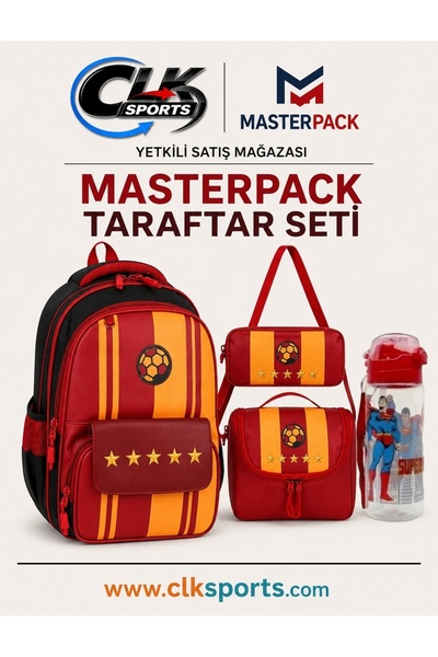 CLK SPORTS MASTERPACK SARI KIRMIZI TARAFTAR İlköğretim Okul Çantası, Beslenme...