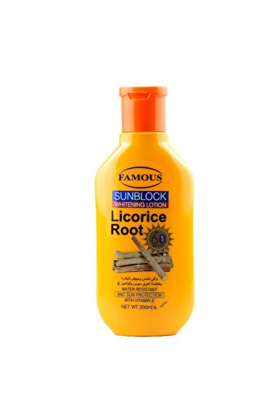 famous Femous Sunscreen and Skin Whitening Cream with Licorice Extract and Vi...