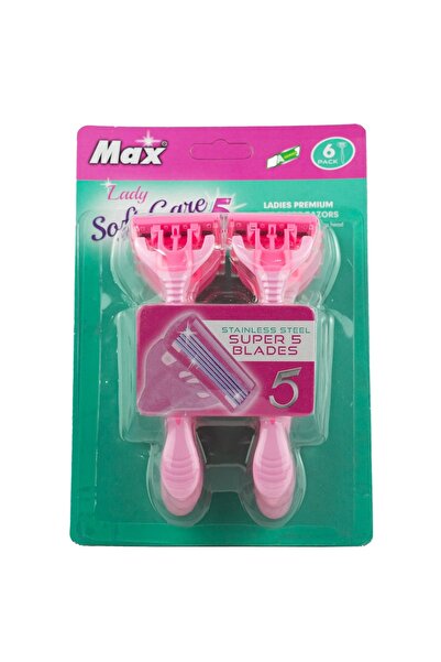 Dazy Max Razor Blades for Women 5 Blades 6 Pieces Pink Color