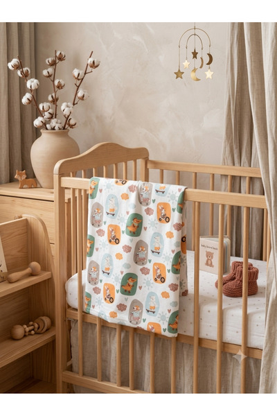 Mrvhome بطانية أطفال من الفلانيل القطني 75×100 – غطاء لف وعربة أطفال (سبورتمين)