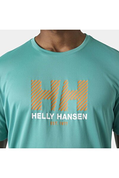 Helly Hansen تي شيرت Hh Tech Graphic 2.0 للرجال باللون الأزرق