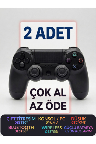 Ops PS4 - PS3 - PC - TABLET UYUMLU Kablosuz Joystick Oyun Kolu Dualshock Çift...