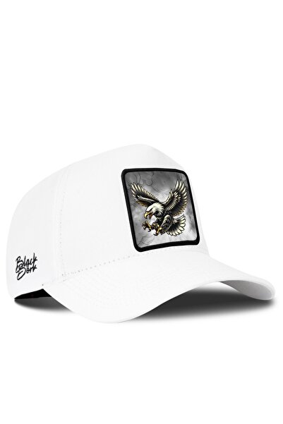 BlackBörk Λευκό καπέλο μπέιζμπολ με λογότυπο Eagle