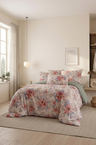 Loyal Home Peace Double Cotton Duvet Cover Set |   4 Pieces |   Set with Shee...