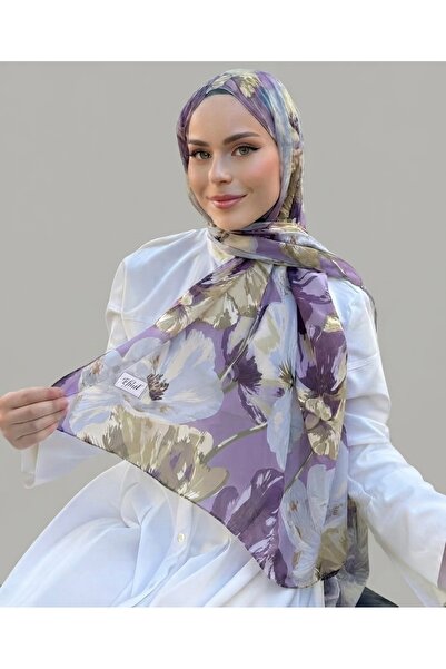 YILDIZ SCARFS Müjgan Desen Indian Cotton Shawl - Lilac