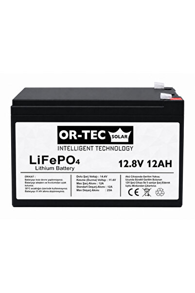 ORTEC OR-TEC 12.8V 12Ah LiFePO4 Akülü Araba - UPS Aküsü
