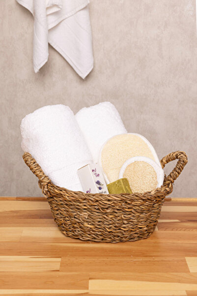 Mions Doğal Banyo & SPA Seti (Hediye Sepeti) (Havlu, Defne Sabunu, Lavanta Ya...