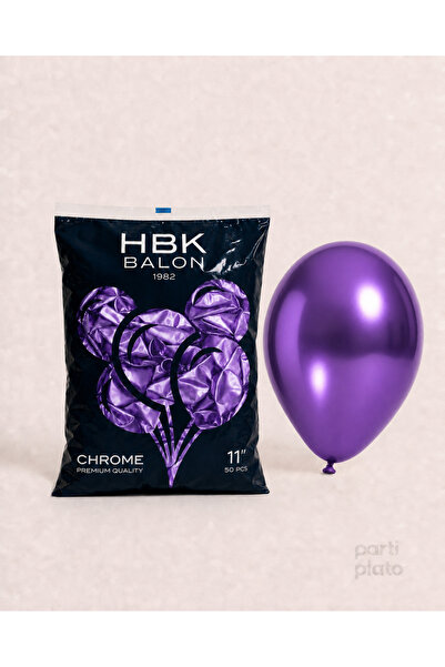 HBK Balon Krom 11" Balon Hbk Mor 50'li