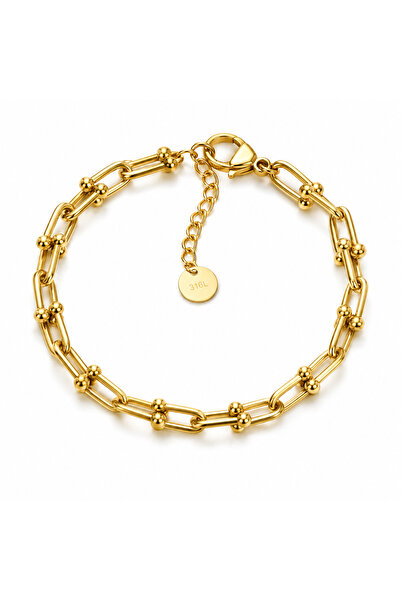lolajewelry Tiff Gold Colored Luxury Steel Steel Bracelet