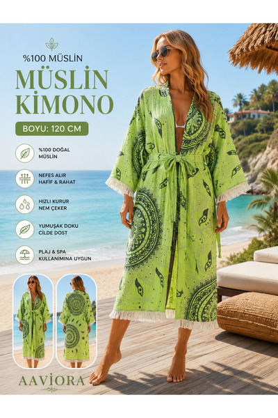 Store MÜSLİN JAKARLI KİMONO
