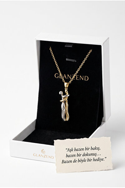 GLANZEND Steel Hugging Couple Unisex Boxed Lover Necklace Mother's Day Gift