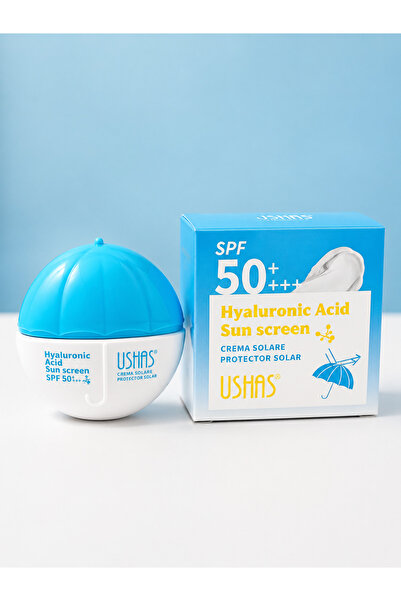 Ushas Cremă de Protecție Solară SPF 50+ cu Acid Hialuronic, Hidratare Intensă...