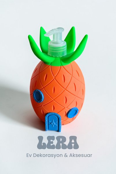 Decolera Spongebob Pineapple Home-Designed Liquid Soap Dispenser – Decorative Kitchen and Bathroom Soap Dispenser