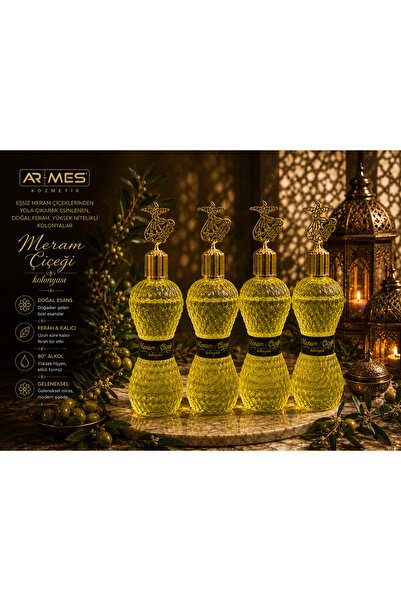ARMES Meram Çiçeği Kolonyası 4'lü 70 Derece 400 Ml