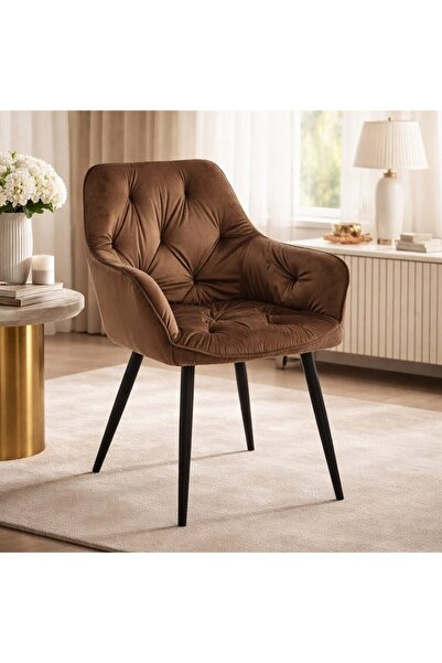Artool Scaun stil fotoliu bucatarie/living, Artool, York, catifea maro, picio...