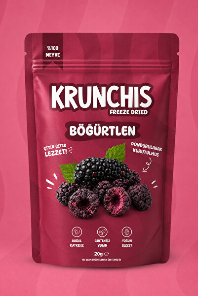Krunchis Freeze Dried Böğürtlen (Dondurularak Kurutulmuş Meyve) - 20gr