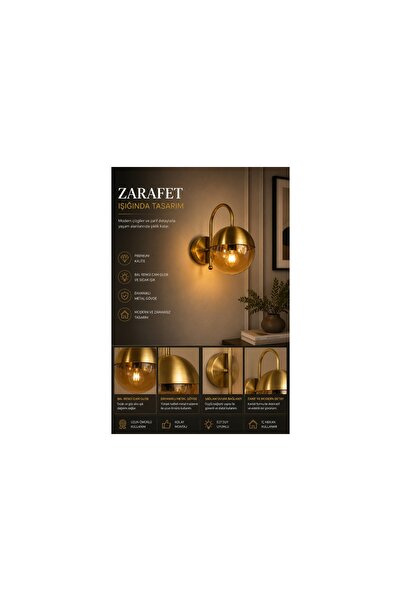 Vivense KÜRE APLİK ESKİTME BAL CAMLI
