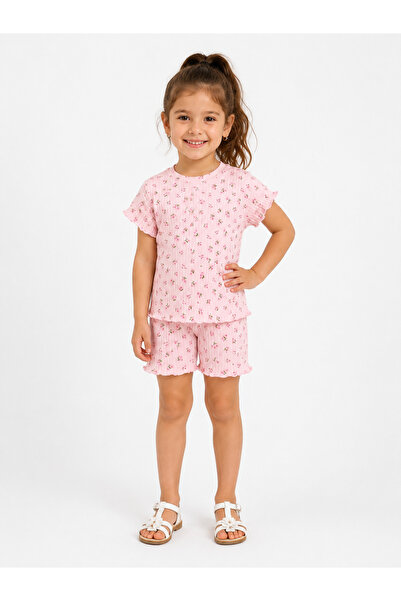 Hafico Girl's Ruffled Ribbed Camisole Summer Set