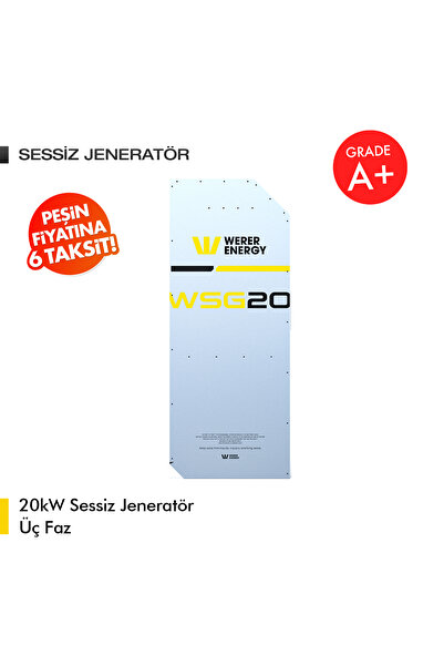 WERER ENERGY 20kW LiFePO4 Lityum Demir Fosfat Tri Faz Sessiz Jeneratör