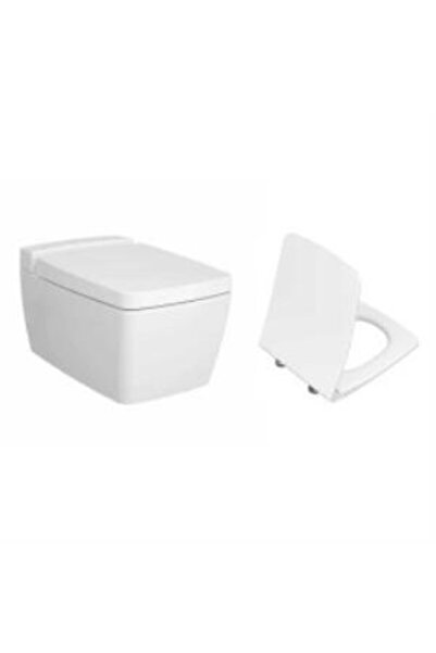 Metropole Rim-Ex Vitrafresh Wall-Hung Toilet and Cover Set, White
