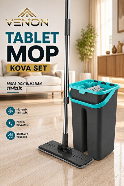 VENON Tablet Mop Paspas Temizlik Seti ⭐ Mikrofiber Mop YIKAMAK SIKMAK SİLMEK ...