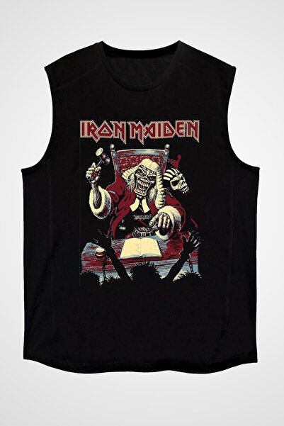 Adrift Iron Maiden Siyah Kolsuz Tişört T-shirt