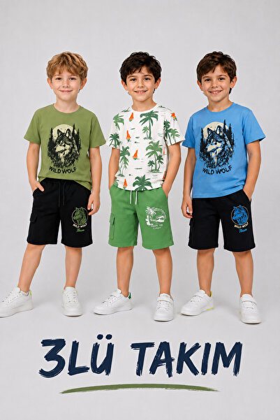 Butik 3-Piece Set for Boys, 6-Piece Top-Bottom Set