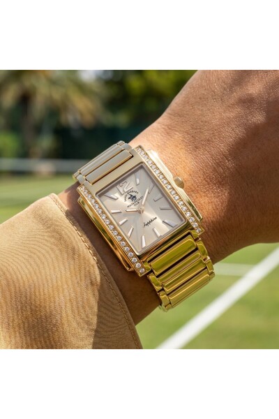 Santa Barbara Polo & Racquet Club ساعة فاخرة من الفولاذ المقاوم للصدأ باللون ...