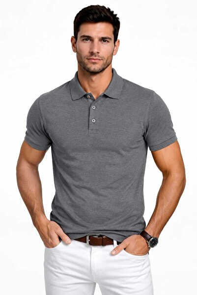 Castello Muška polo majica sa ovratnikom od pike tkanine | Udoban kroj, prozr...