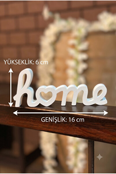 Dezora Home Home Yazılı Dekoratif Obje 16x4cm – 3D Baskı Minimal Ev Dekoru Ma...
