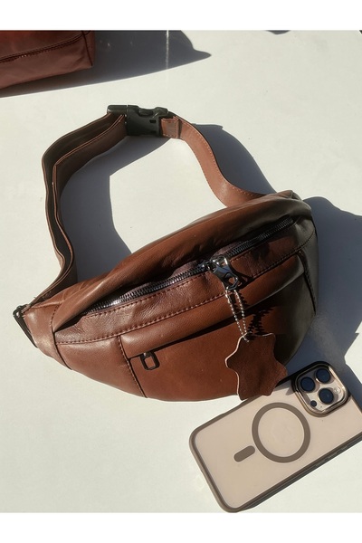 Mocikon Hakiki Deri El Yapımı Unisex Freebag Bel ve Vücut Çantası