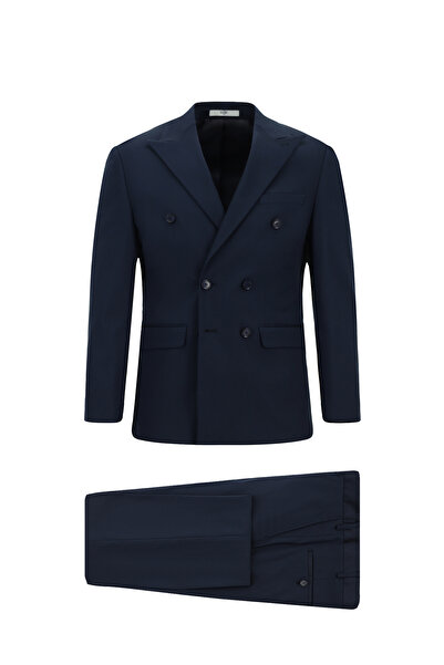 Kiğılı 7 Drop Super Slim Fit Extra Slim Fit Cotton Piece Lyocell Double-Breas...