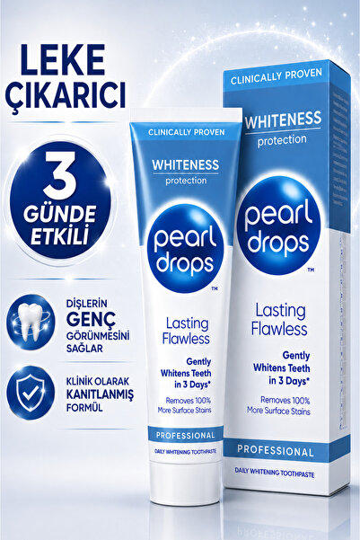 Pearl Drops لاستينج فلاولز - معجون أسنان مبيض ومزيل للعيوب، فعال خلال 3 أيام،...