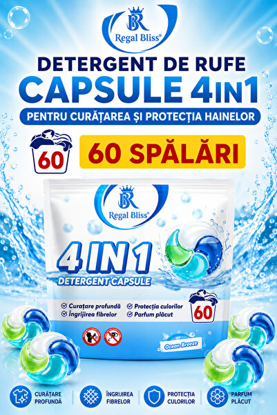 Regal Bliss Detergent de rufe capsule Regal Bliss, 4in1 pods pentru curatarea...