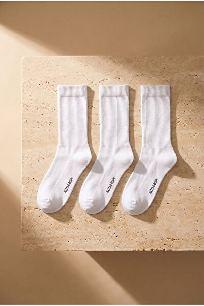Katia&Bony 3 Pack Cotton Sports Socks White/White/White