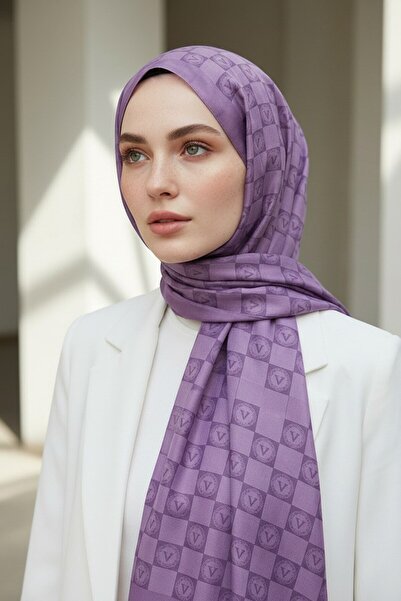 Vissona %100 Saf İpek Şal İnce Saten Vual Dokuma Fresh 90x210 Şal