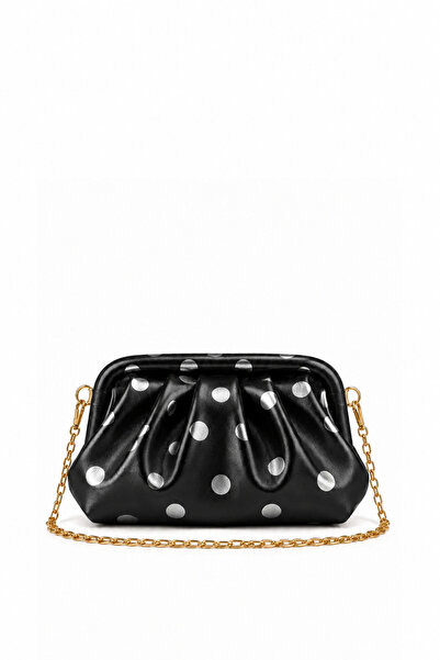 Reddington Women's Polka Dot Chain Strap Shoulder Bag with Zipper Closure
