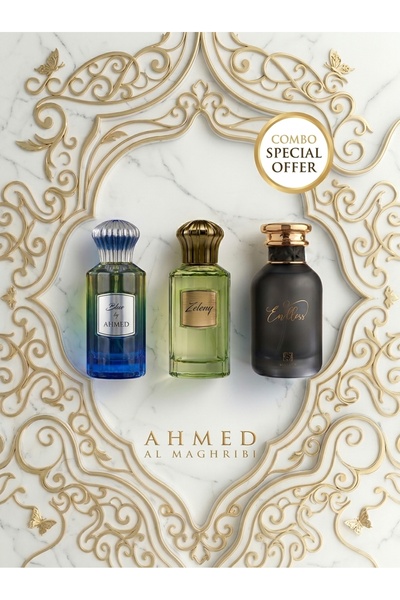 Ahmed Al Maghribi Premium Perfume Combo – Zeleny, Exotic & Endless (3 × 100 ml)